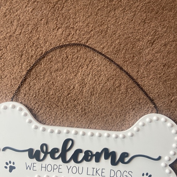 Dog Door Wall Sign Welcome We Hope You Like Dogs - Picture 6 of 8